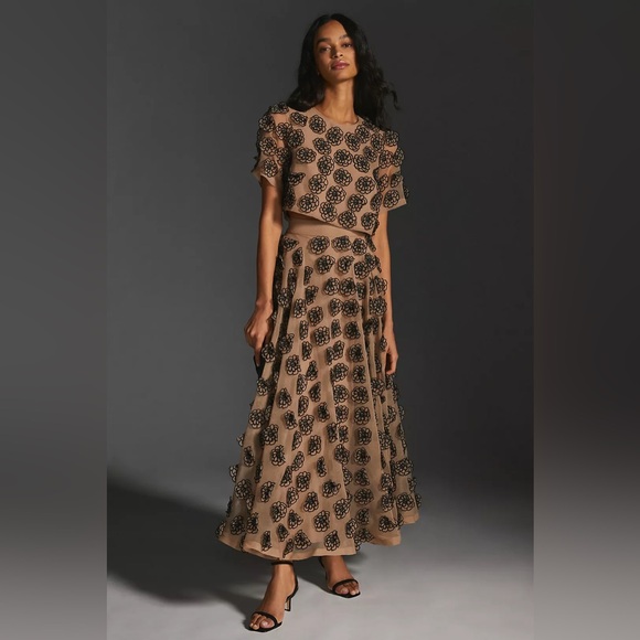 Anthropologie by Let Me Be Top & Ballgown Skirt Set TOP & SKIRT $330 NWT